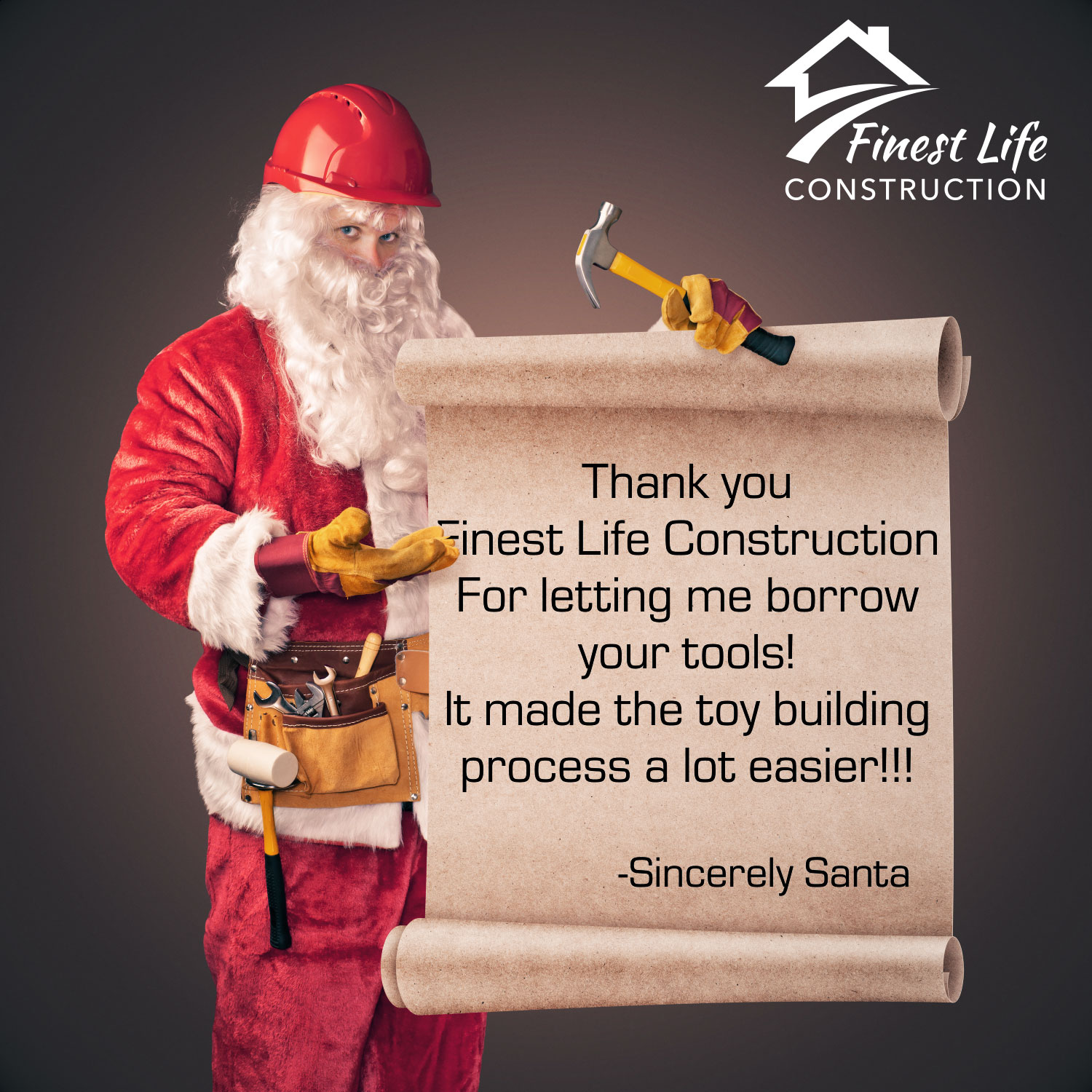 Merry Christmas, Finest Life Construction